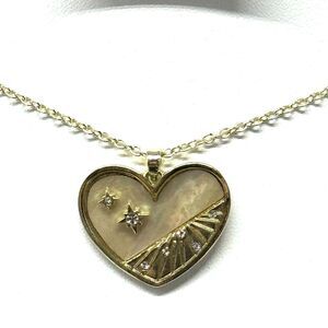 Rachel Roy Heart with Crystal Star Medallion Pendant Necklace